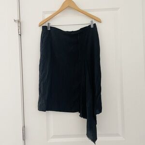 Hannoh Wessel Asymmetrical Cotton Lagenlook Skirt Neutral